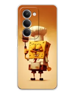 Чехол для Xiaomi Redmi 15 5G с картинкой «Губка Боб повар»
