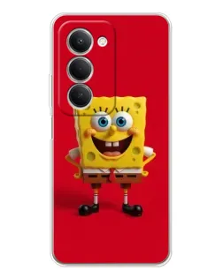 Чехол для Xiaomi Redmi 15 5G с картинкой «Спанч Боб на красном»