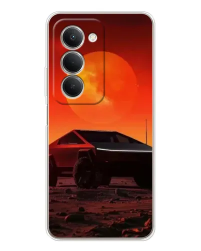 Чехол для Xiaomi Redmi 15 5G с картинкой «Cybertruck на Марсе»