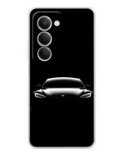 Чехол для Xiaomi Redmi 15 5G с картинкой «Фары Tesla Night»