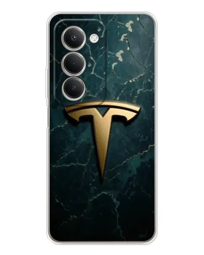Чехол для Xiaomi Redmi 15 5G с картинкой «Мраморная Tesla Gold»