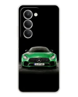 Чехол для Xiaomi Redmi 15 5G с картинкой «Mercedes — неоновый лого»