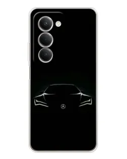 Чехол для Xiaomi Redmi 15 5G с картинкой «Mercedes — силуэт авто» Чехол для Xiaomi Redmi 15 5G с картинкой «Mercedes — силуэт авто»