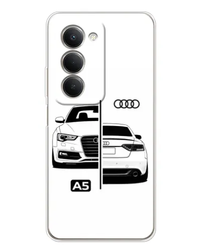 Чехол для Xiaomi Redmi 15 5G с картинкой «Audi — контрастный дизайн»
