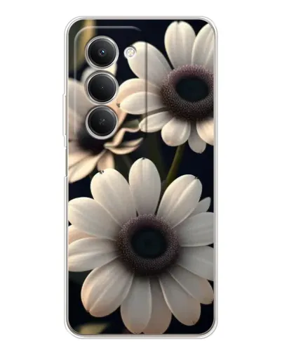 Чехол для Xiaomi Redmi 15 5G с картинкой «Белые маргаритки макро»