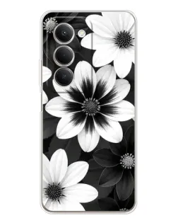 Чехол для Xiaomi Redmi 15 5G с картинкой «Монохромные астры»