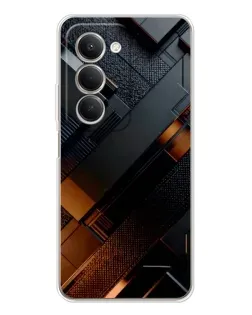 Чохол для Xiaomi Redmi 15 5G з картинкою «Чорні геометричні блоки»