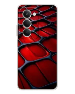Чохол для Xiaomi Redmi 15 5G з картинкою «Червона глянцева сітка»