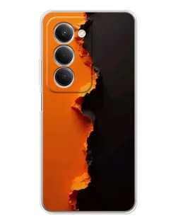 Чохол для Xiaomi Redmi 15 5G з картинкою «Помаранчевий розлом»