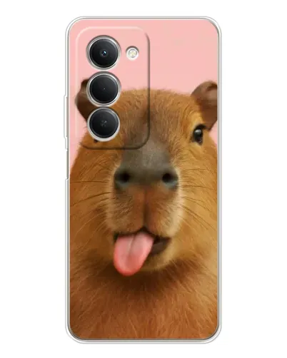 Чехол для Xiaomi Redmi 15 5G с картинкой «Капибара с языком»