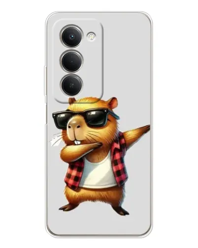 Чехол для Xiaomi Redmi 15 5G с картинкой «Капибара рэпер даб»