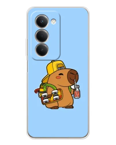 Чехол для Xiaomi Redmi 15 5G с картинкой «Капибара на скейте»