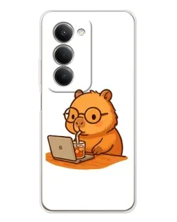 Чехол для Xiaomi Redmi 15 5G с картинкой «Капибара с ноутбуком» Чехол для Xiaomi Redmi 15 5G с картинкой «Капибара с ноутбуком»
