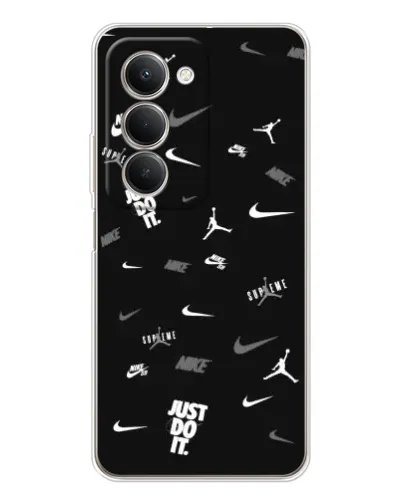 Чехол для Xiaomi Redmi 15 с картинкой «Nike Black Pattern» Чехол для Xiaomi Redmi 15 с картинкой «Nike Black Pattern»