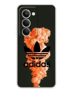 Чехол для Xiaomi Redmi 15 с картинкой «Оранжевый дым Adidas»