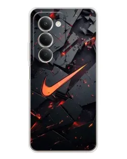 Чехол для Xiaomi Redmi 15 с картинкой «Nike — эффект разломов»