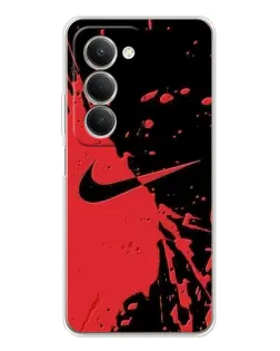 Чехол для Xiaomi Redmi 15 с картинкой «Красные брызги Nike»
