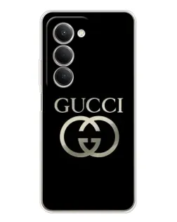 Чохол для Xiaomi Redmi 15 з картинкою «Gucci — золото на чорному»