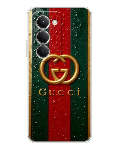 Чохол для Xiaomi Redmi 15 з картинкою «Gucci — фірмова смуга та золото» Чохол для Xiaomi Redmi 15 з картинкою «Gucci — фірмова смуга та золото»