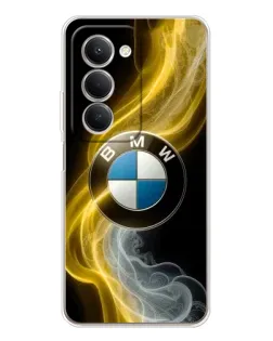 Чехол для Xiaomi Redmi 15 с картинкой «Золотистый дым BMW»