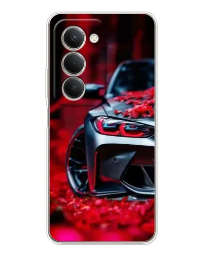 Чехол для Xiaomi Redmi 15 с картинкой «Спортивная BMW и цветы» Чехол для Xiaomi Redmi 15 с картинкой «Спортивная BMW и цветы»