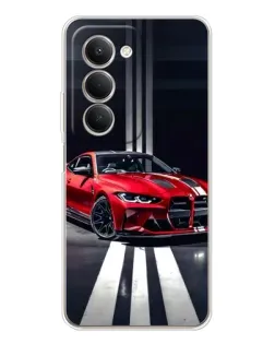 Чехол для Xiaomi Redmi 15 с картинкой «Красная BMW на дороге»