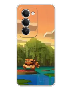 Чохол для Xiaomi Redmi 15 з картинкою «Майнкрафт захід сонця»