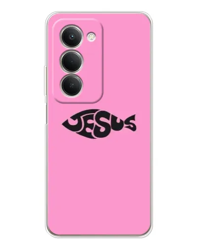 Чехол для Xiaomi Redmi 15 с картинкой «Розовый символ Jesus» Чехол для Xiaomi Redmi 15 с картинкой «Розовый символ Jesus»