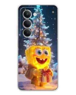 Чехол для Xiaomi Redmi 15 с картинкой «Рождественский Спанч Боб»
