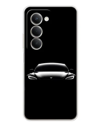 Чехол для Xiaomi Redmi 15 с картинкой «Фары Tesla Night»