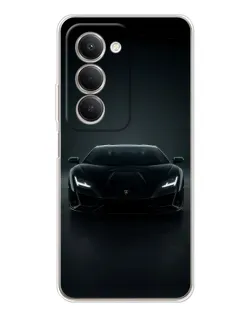 Чехол для Xiaomi Redmi 15 с картинкой «Черный Lamborghini Aventador»