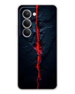 Чехол для Xiaomi Redmi 15 с картинкой «Kрасная лавовая трещина»