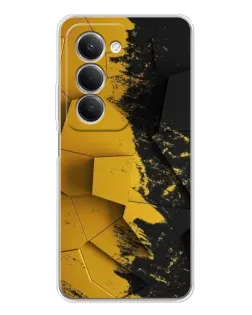 Чехол для Xiaomi Redmi 15 с картинкой «Золотые осколки геометрии»