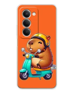 Чехол для Xiaomi Redmi 15 с картинкой «Капибара на скутере»