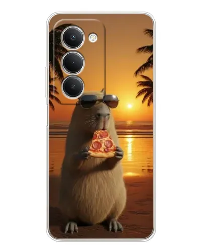 Чехол для Xiaomi Redmi 15 с картинкой «Капибара с пиццей» Чехол для Xiaomi Redmi 15 с картинкой «Капибара с пиццей»