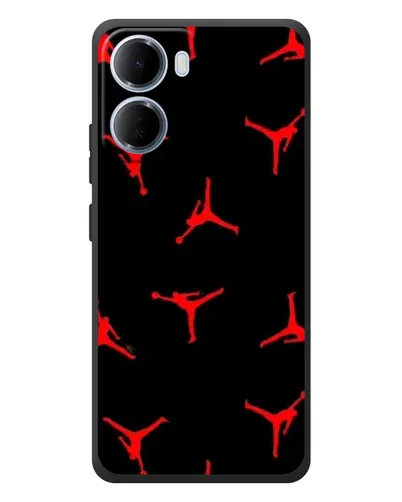 Чохол для Xiaomi Redmi 15a з картинкою «Jordan Red Pattern»