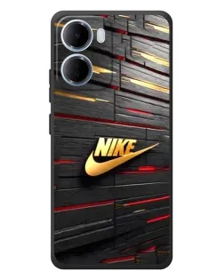 Чохол для Xiaomi Redmi 15a з картинкою «Золотий Nike на металі»