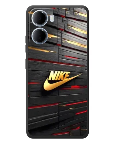 Чохол для Xiaomi Redmi 15a з картинкою «Золотий Nike на металі»