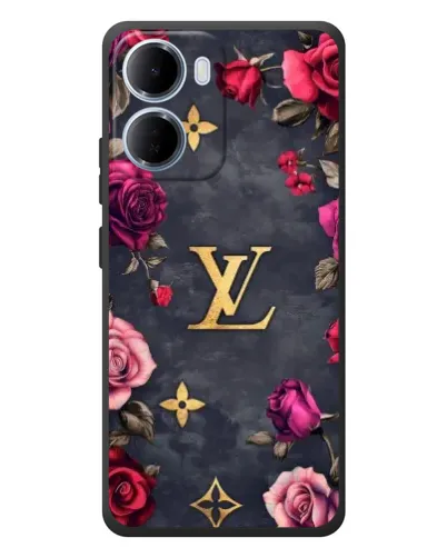 Чохол для Xiaomi Redmi 15a з картинкою «Квітковий Louis Vuitton»