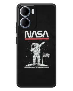 Чохол для Xiaomi Redmi 15a з картинкою «NASA — крокуємо по Місяцю»