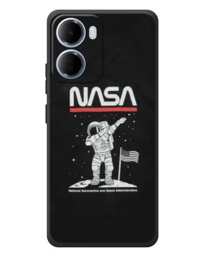 Чохол для Xiaomi Redmi 15a з картинкою «NASA — крокуємо по Місяцю»