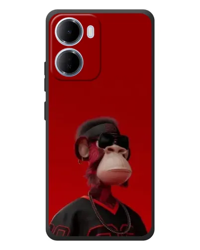 Чохол для Xiaomi Redmi 15a з картинкою «Bored Ape в червоному»