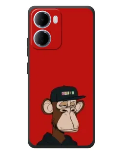 Чохол для Xiaomi Redmi 15a з картинкою «Bored Ape — червоний фон»