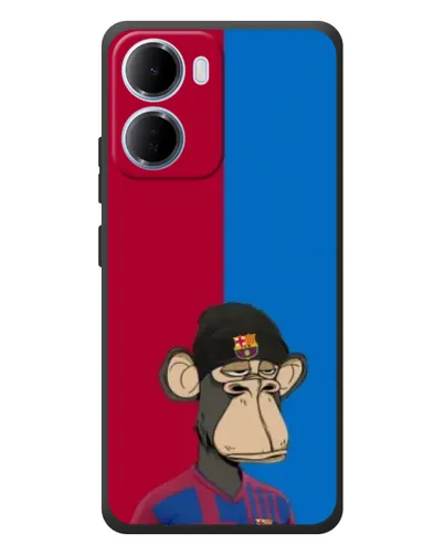 Чохол для Xiaomi Redmi 15a з картинкою «Bored Ape — фанат Барси»