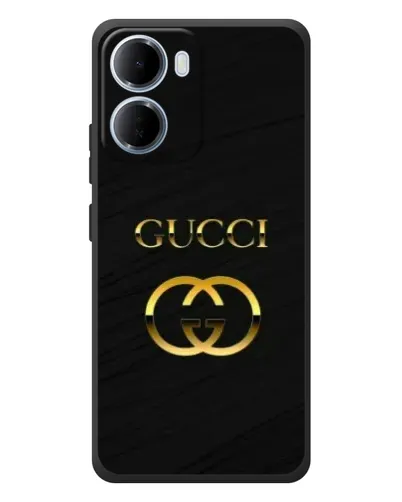 Чохол для Xiaomi Redmi 15a з картинкою «Золотий логотип Gucci»