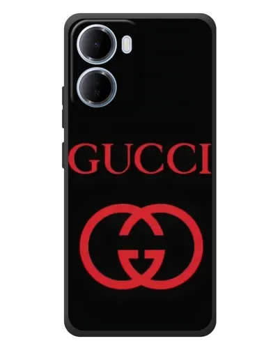 Чохол для Xiaomi Redmi 15a з картинкою «Gucci — червоний логотип»