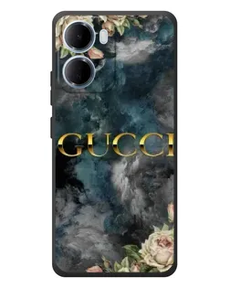 Чехол для Xiaomi Redmi 15a с картинкой «Абстрактные цветы Gucci»