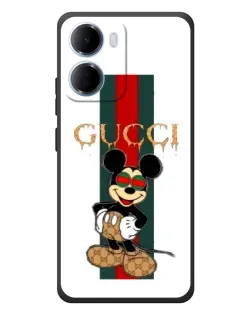 Чохол для Xiaomi Redmi 15a з картинкою «Міккі Маус Gucci — смуги»