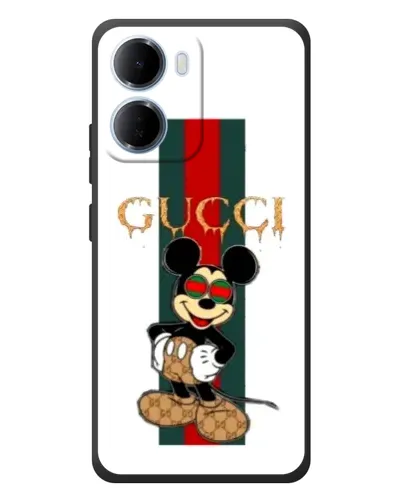 Чохол для Xiaomi Redmi 15a з картинкою «Міккі Маус Gucci — смуги»
