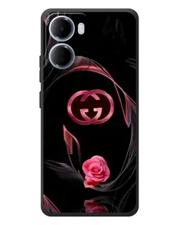 Чохол для Xiaomi Redmi 15a з картинкою «Gucci — неонова троянда»